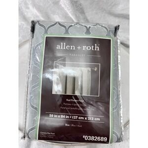 Allen + Roth Parksley Blue Rod Pocket Curtain Panel 50x84 0382689